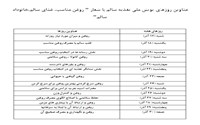 پویش ملی تغذیه از 17 آبان لغایت 30 آذر