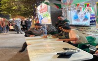 ‎حضور تلاشگران عرصه سلامت مرکز بمناسبت هفته سلامت درموکب شبانه دانشگاه علوم پزشکی